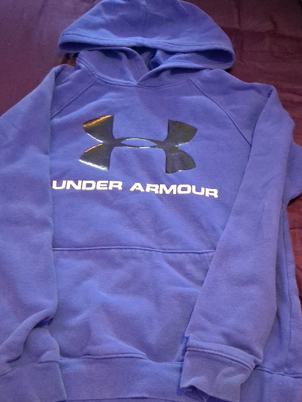 Under Armour Royal Purple Hoodie with Black Logo